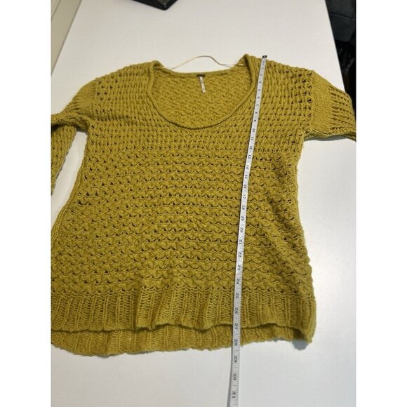 Free People Crashing Waves Open Knit Pullover Women’s Sweater Medium Boho Gypsy - Picture 8 of 11